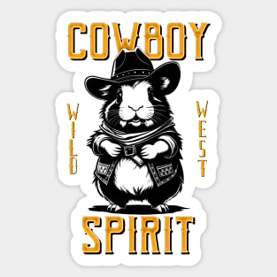 Cowboy Guinea Pig Sticker